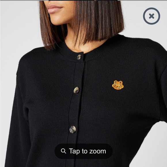 Kenzo Tiger Black Wool Cardigan - Picture 2 of 8